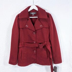 Kenneth Cole Reaction Belted Cotton Peacoat Trench